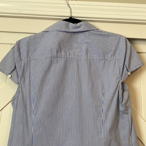 Express Short Sleeve Blue & White Stripe Tunic - Picture 4 of 7